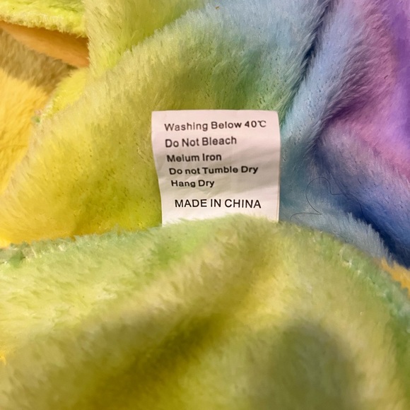 Rainbow unicorn kids bath robe - Picture 5 of 5